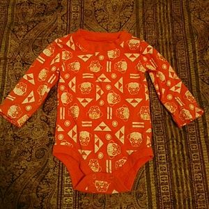 Orange bulldog sweater
